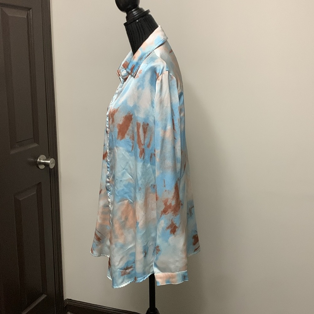OVERSIZED Long Sleeve Button Down SHIRT - Picture 8 of 17